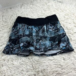 Lululemon Play Off The Pleats Skirt *13" Eternal Wave Starlight Black / Black